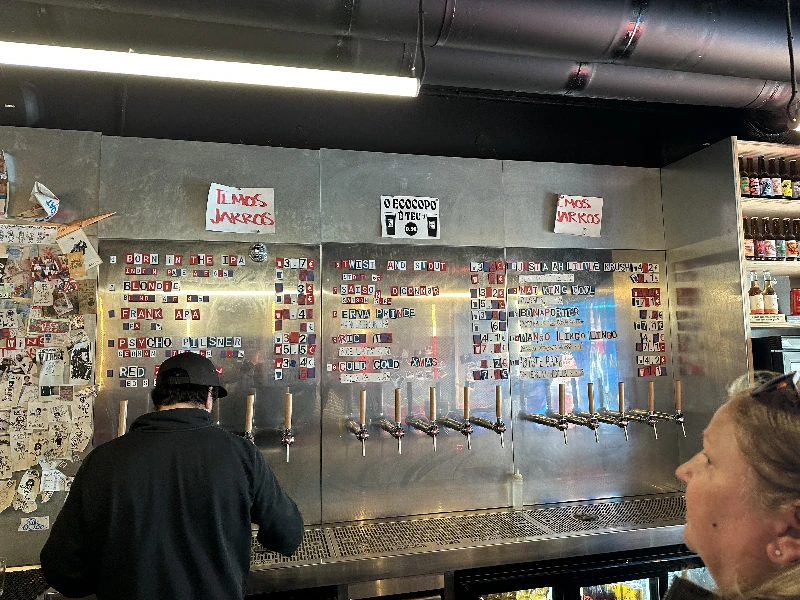 A glass of MUSA craft beer at the Virtudes taproom in Porto